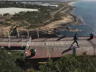 Man, Platform, Sea & Border