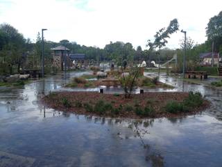 Kids Park After the Rains from Inside