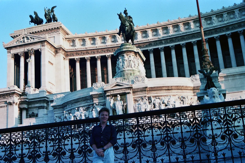 Me at 18 at Piazza Venezia