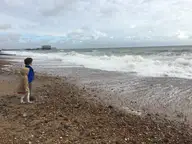 Brother & Sister at the Seaside