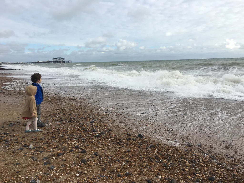 Brother & Sister at the Seaside