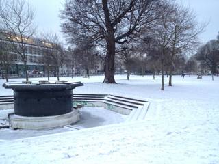 Drum in the snow