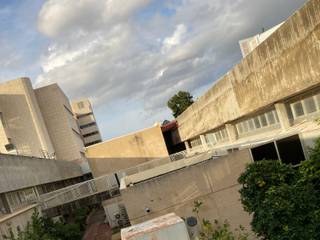 Hospital Courtyard with Orange Trees