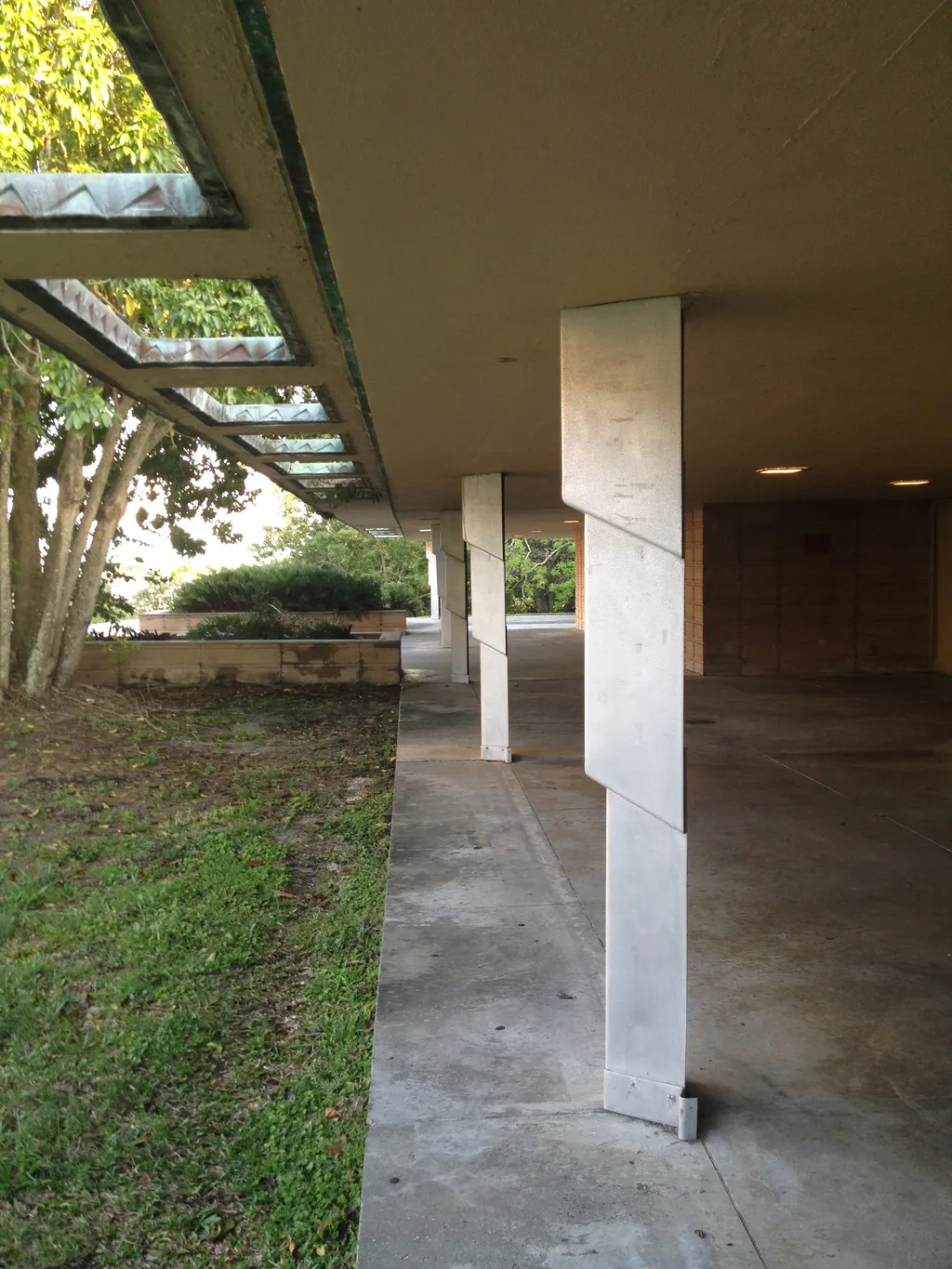 College passageway by Frank Lloyd Wright